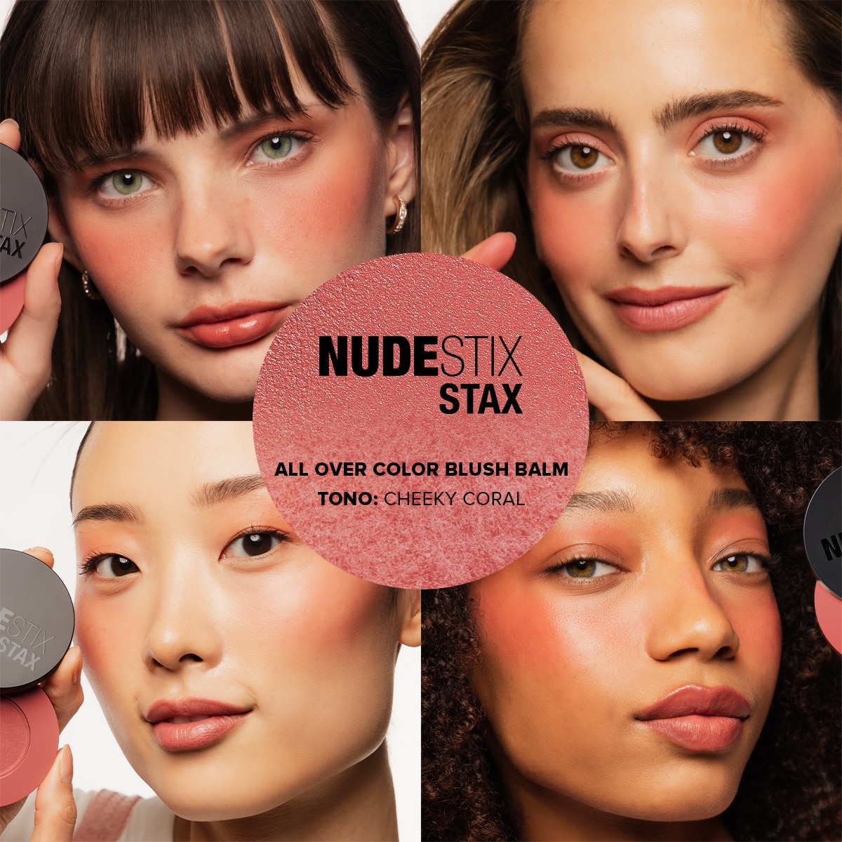 NUDESTIX STAX ALL OVER COLOR BLUSH BALM (RUBOR EN CREMA PARA ROSTRO)